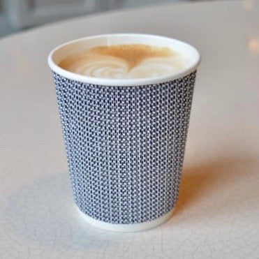 Natural Ripple Cups Black/White